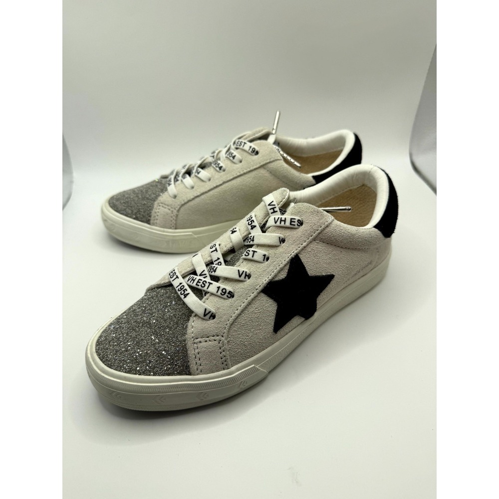 Vintage Havana Grande Womens 9 Sneaker Stone Flatt Suede Glitter Fashion Shoes